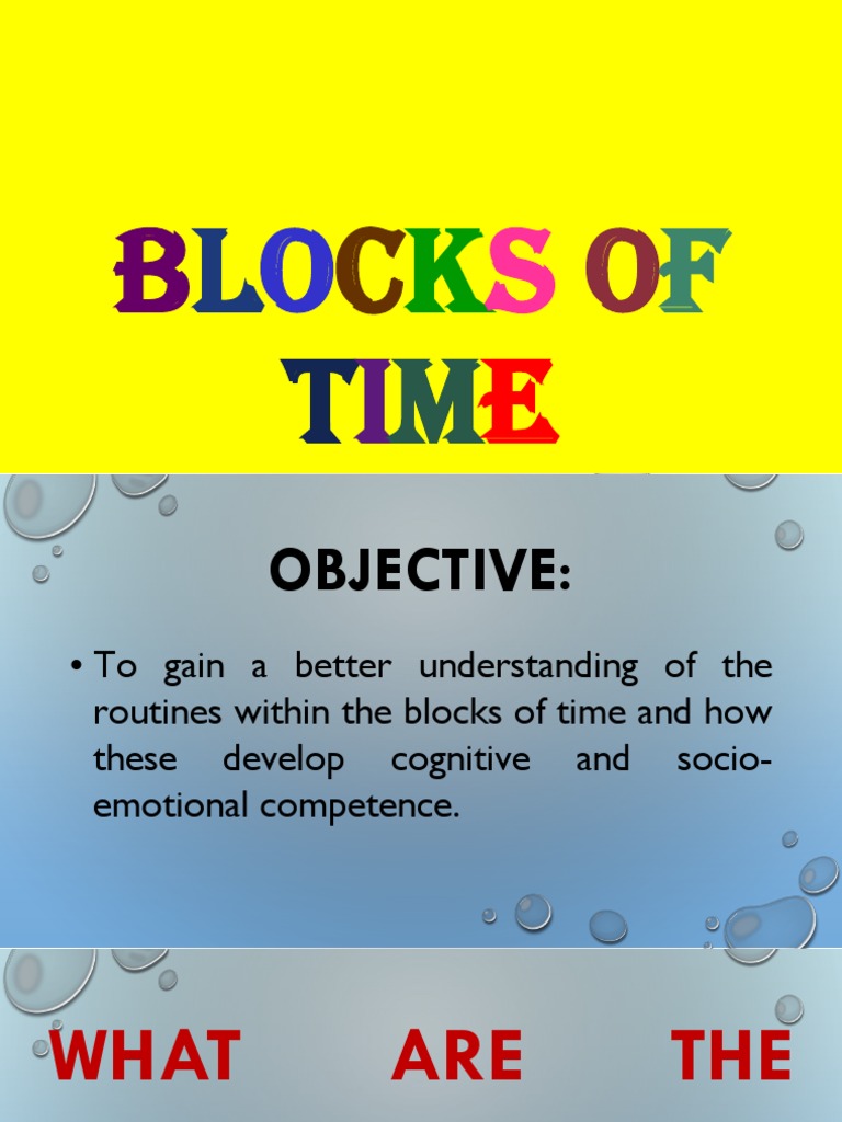 Blocks of Time | PDF | Literacy | Learning