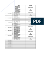 Daftar kehadiran karyawan klinik sanitasi