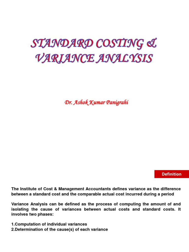 Standard Costing & Variance Analysis-1 PDF | PDF | Labour Economics ...