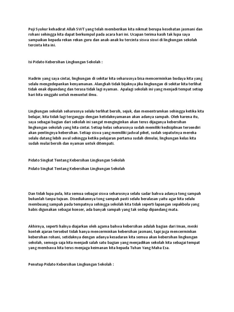 Pidato Anak Smp
