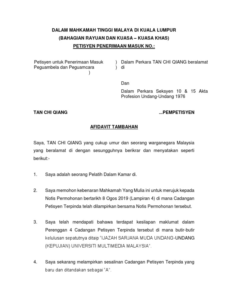 Affidavit Tambahan 11 Pdf