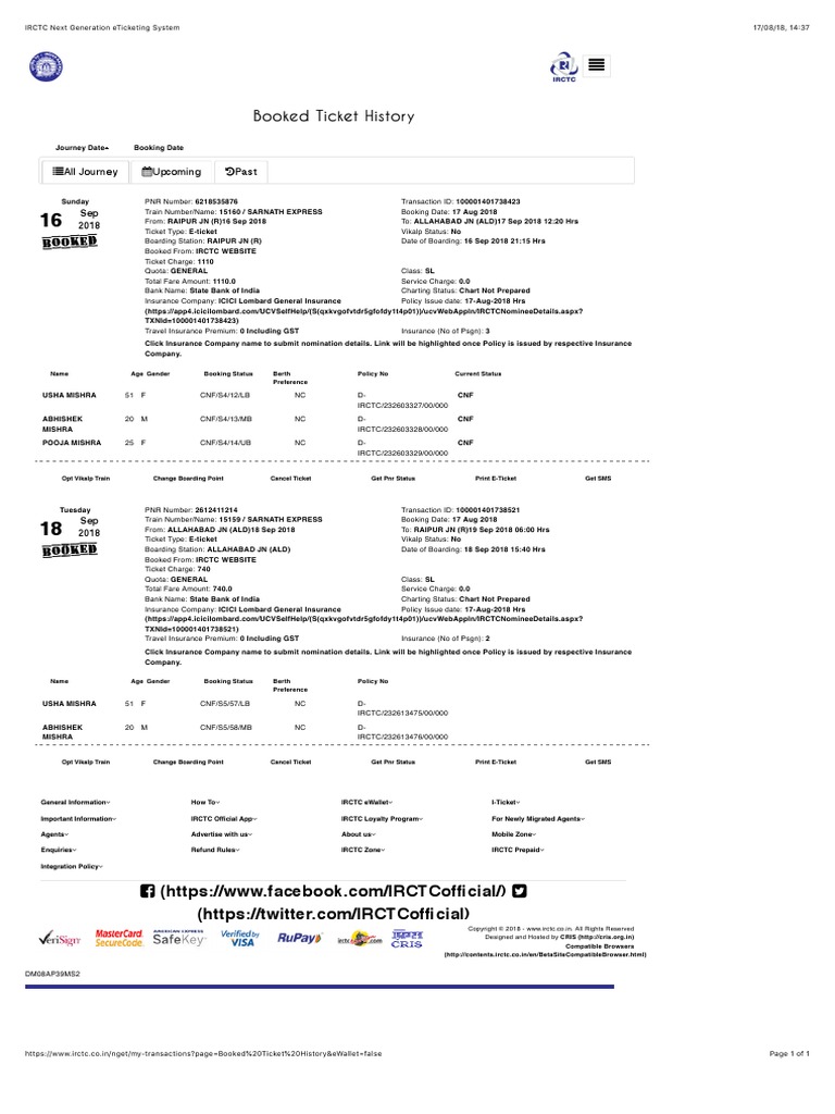 IRCTC Next Generation Eticketing System | PDF