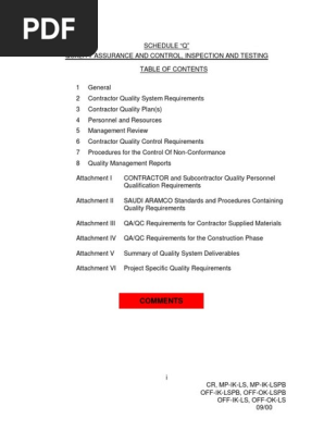 SCHEDULE Q
