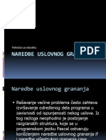 Naredbe Uslovnog Grananja