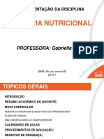 Apresentação de Disciplina - 2019 - 1 Terapia Nut