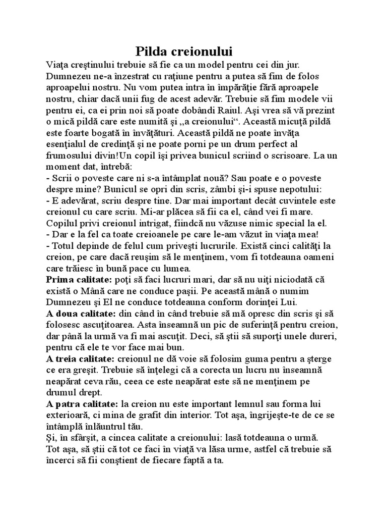 Pilda Creionului | PDF