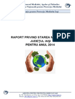 Raport Privind Starea Mediului in Judetul Iasi Pentru Anul 2014 PDF