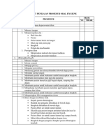 Format Penilaian Prosedur Oral Hygiene