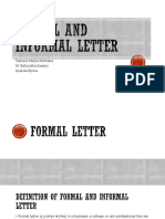 Formal and Informal Letter