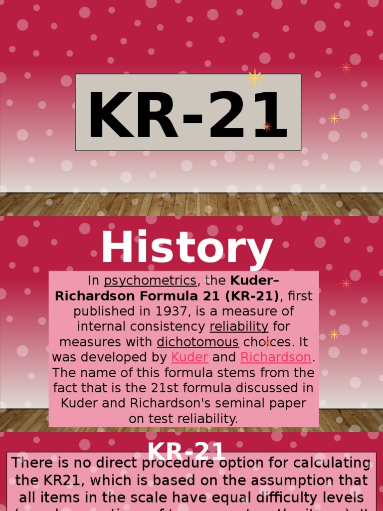 KR-21: Understanding Reliability Scores | PDF
