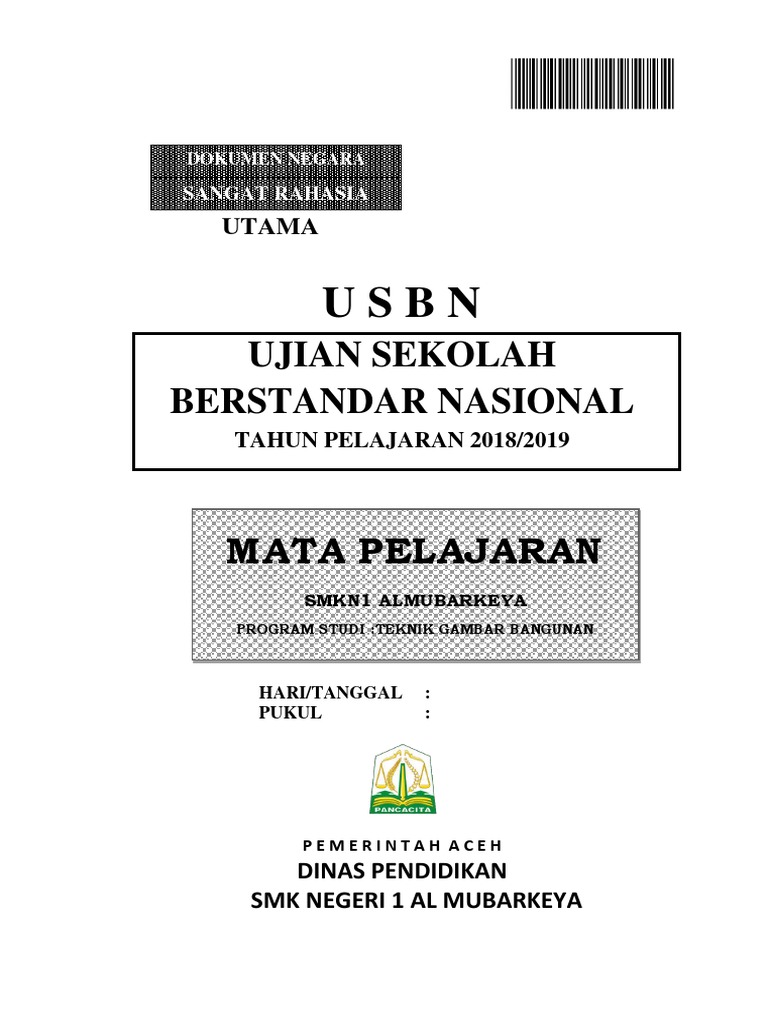 USBN: Panduan Ujian Sekolah 2018/2019 | PDF