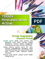 Teknik Penganggaran Modal