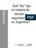 Qué Ley rige en materia de transito y seguridad vial en Arg