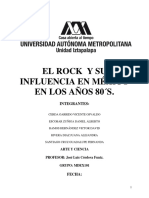 El ROCK INFLUENCIA EN MÉXICO EN LOS AÑOS 80 S