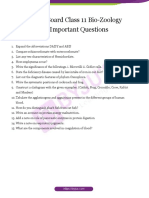 TN Board Class 11 Bio Zoology Important Questions PDF