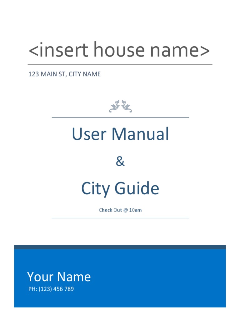 Airbnb House Manual Template PDF | PDF