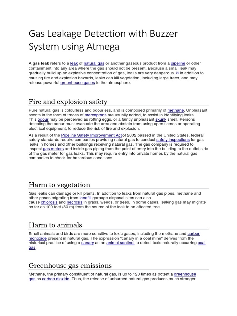 (FINAL) Gas Leakage Detection With Buzzer System Using Atmega PDF