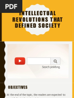 Chapter 3 Intellectual Revolutions That Defined Society STS