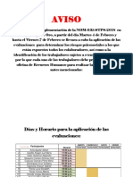 AVISO para La Aplicación de Las Encuestas