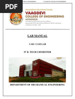 Cadcam Lab Manual Me3681 | PDF | Computer Aided Design | Screw