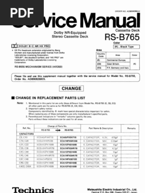 Technics Rsb 765 Service Manual Pdf