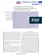 Recomendaciones de Consenso para El Uso de Hidroxiapatita de Calcio Hiperdiluida (Radiesse) Como Agente Bioestimulante para La Cara y El Cuerpo. 2