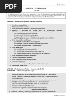 Objectivos Teste (10º ano)