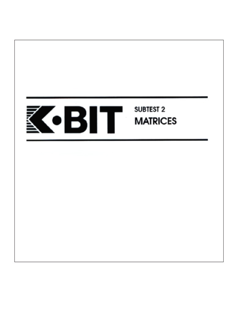 Kbit Matrices | PDF