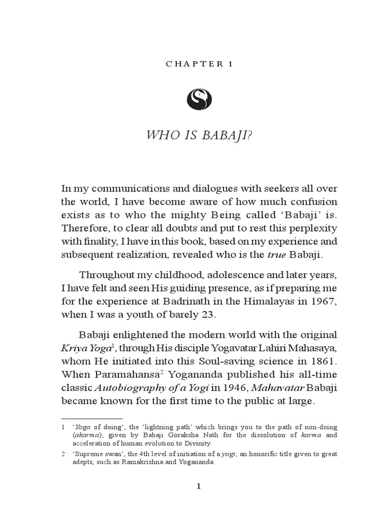 Babaji The Lightning Standing Still PDF | PDF | Ancient Indian ...