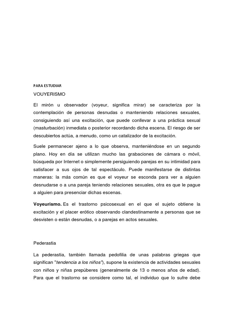 Para Estudiar Vouyerismo PDF imagen