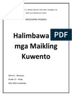 Mga Halimbawa NG Maikling Kuwento