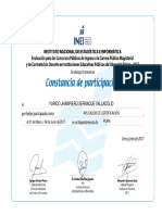 Certificado Aplicador de Certificación Inei