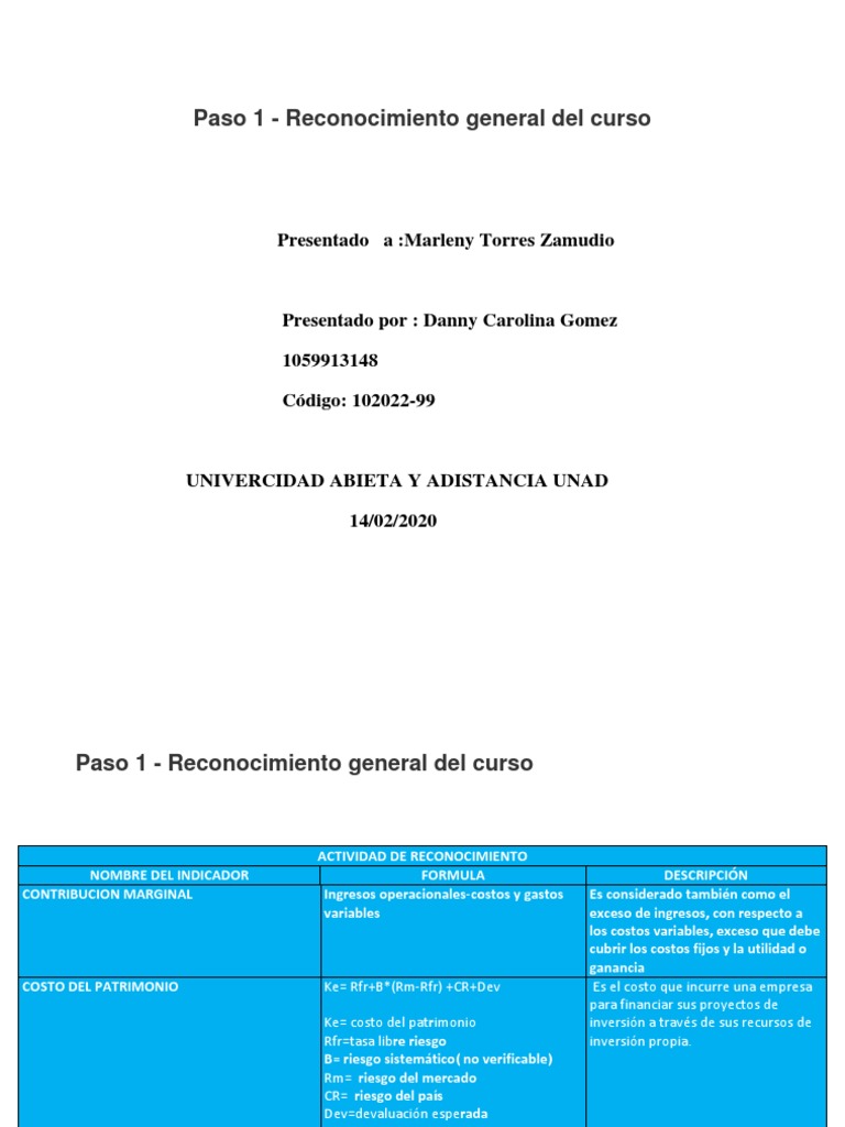 Paso 1 Matematica Financiera | PDF