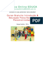 Curso Introducao A Educacao Fisica Escolar e Psicomotricidade Edc 78938