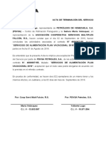 Acta de Terminacion de Contrato Lista