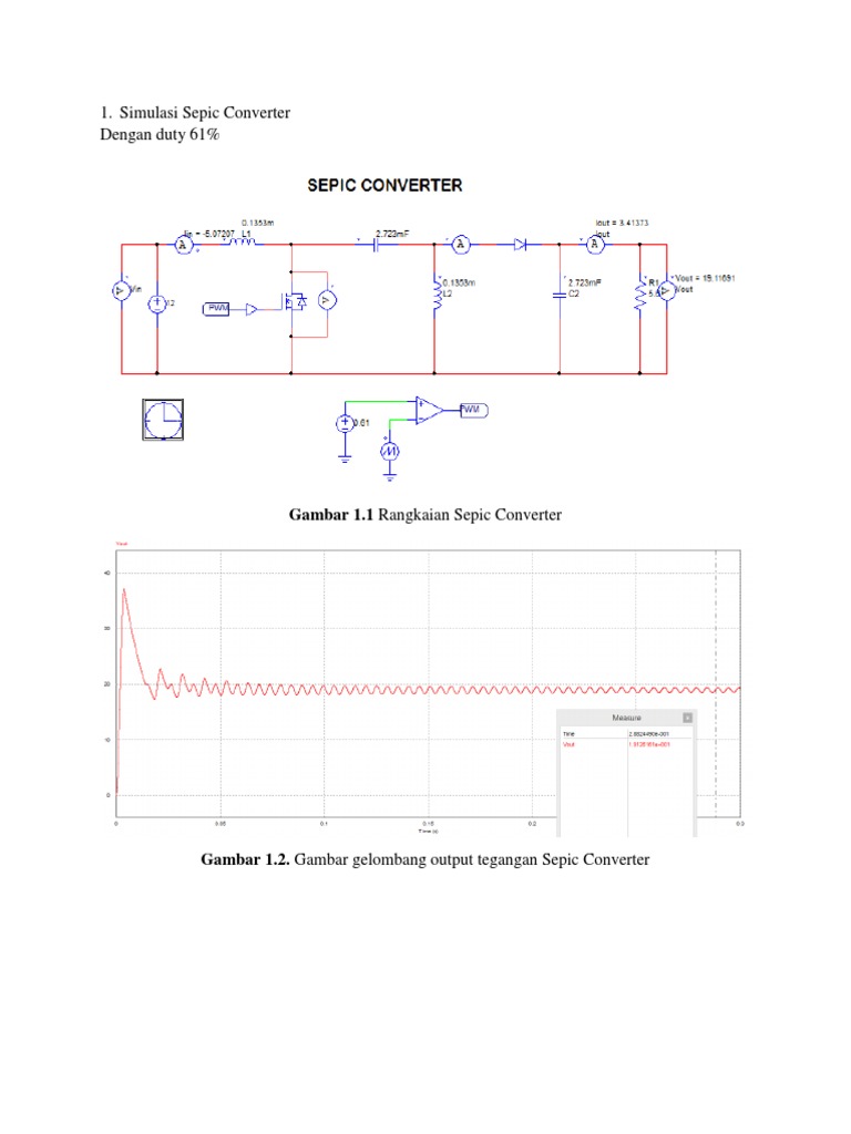 Simulasi Sepic Converter | PDF