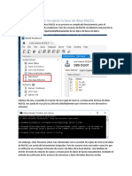 Cómo Recuperar La Base de Datos MySQL