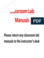 Classroom Lab Manuals