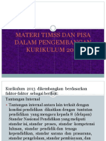 Materi Timss Dan Pisa Dalam Pengembangan Kurikulum 2013