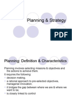 Planning and Strategy