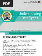 CC102 Lesson 3 Bsit - PPT Variables Data Types