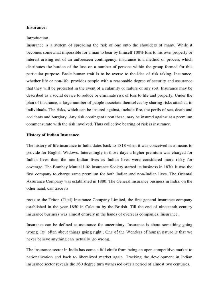 Financial Statement of Inshurance Company | PDF | Insurance | Risk