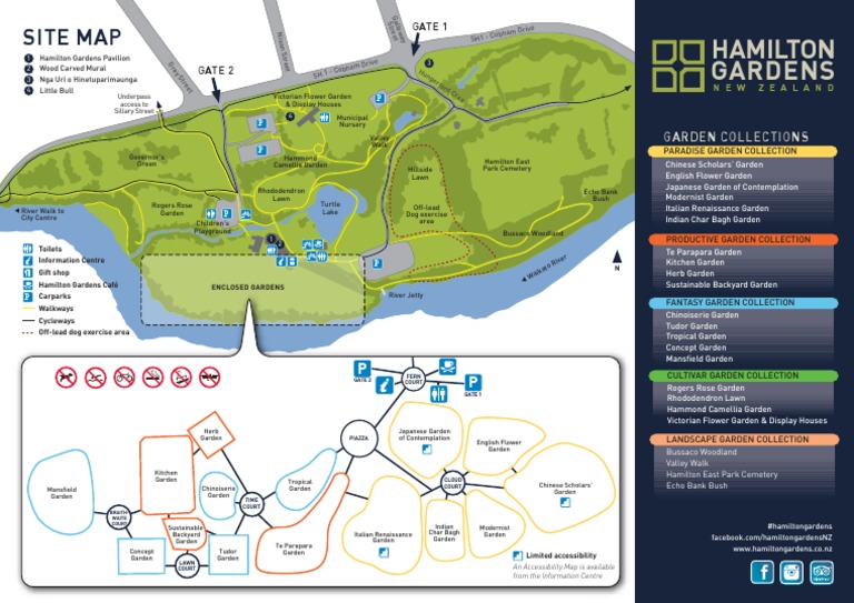 Hamilton Gardens Site Map Overview | PDF | Outdoor Recreation | Land ...