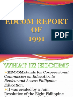 EDCOM Report Assessment of Philippine Education