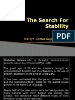 The Search For Stability
