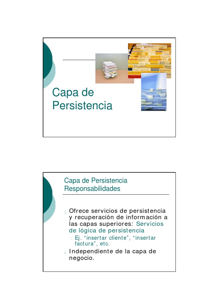11 Capa de Persistencia | PDF | SQL | Bases de datos