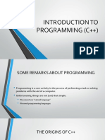 Introduction To Programming C