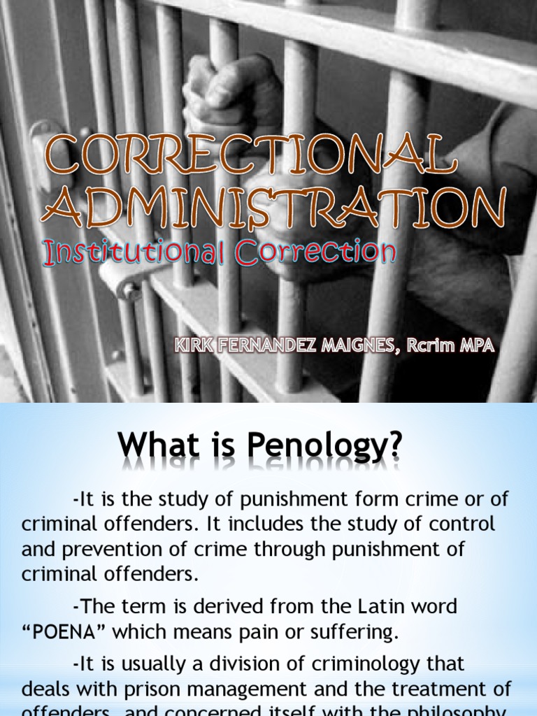 Overview of Correctional Administration | PDF | Prison | Imprisonment ...