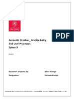 Accounts Payable - Invoice Entry Process - Draft