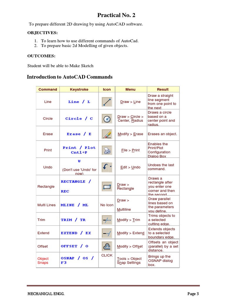 Autocad Command | PDF